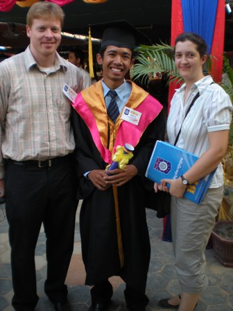 Andy and Camilla with their first JWOC graduate