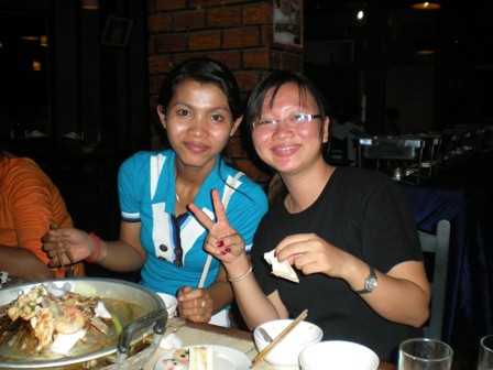 keang-and-nary-at-dinner Keang, our accountant and Nary, our main receptionist