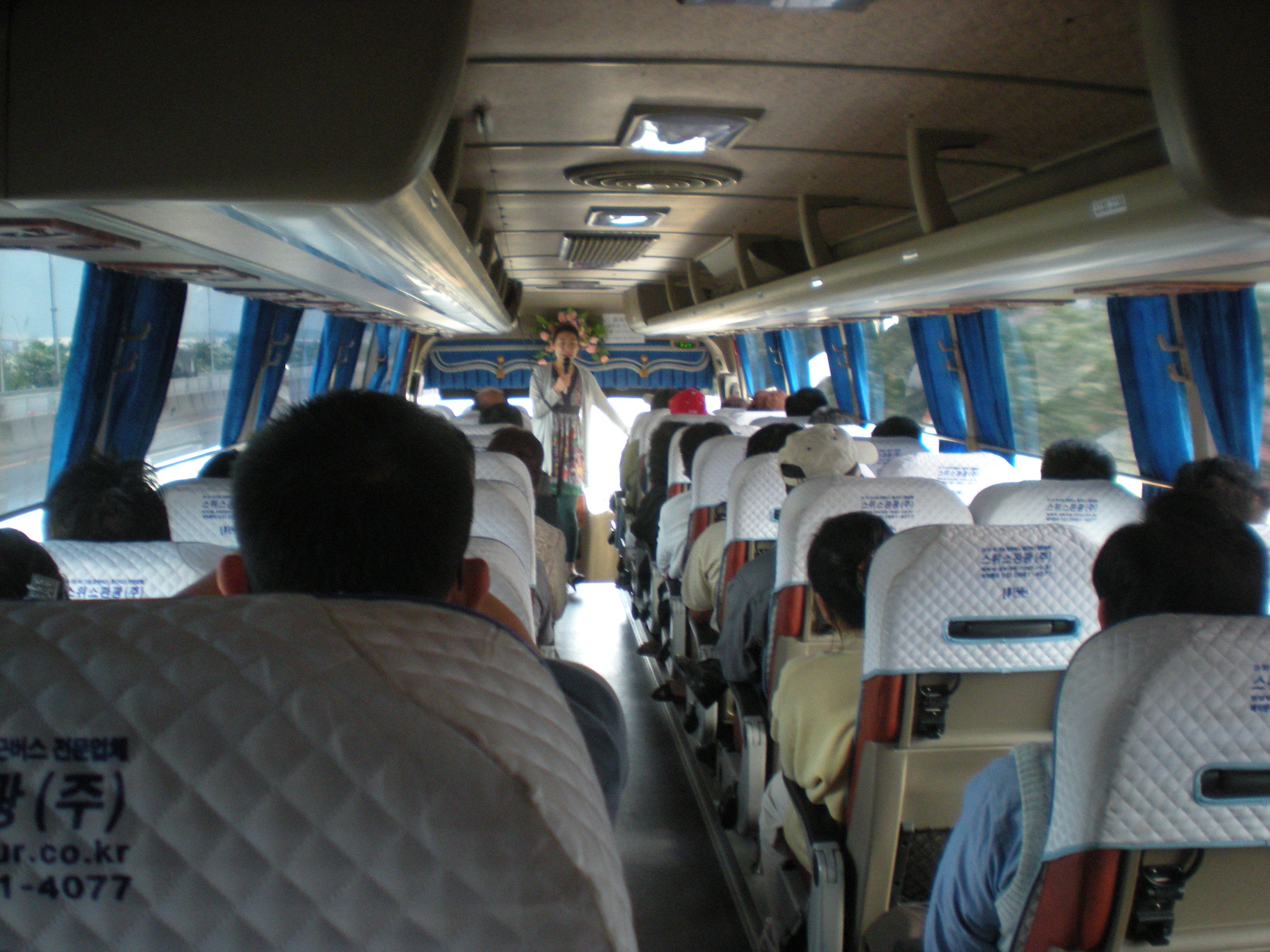 On the bus to Seoul I haven't been on a bus tour in a while!