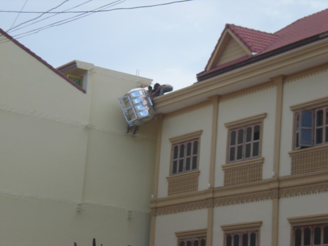 Water tank going in