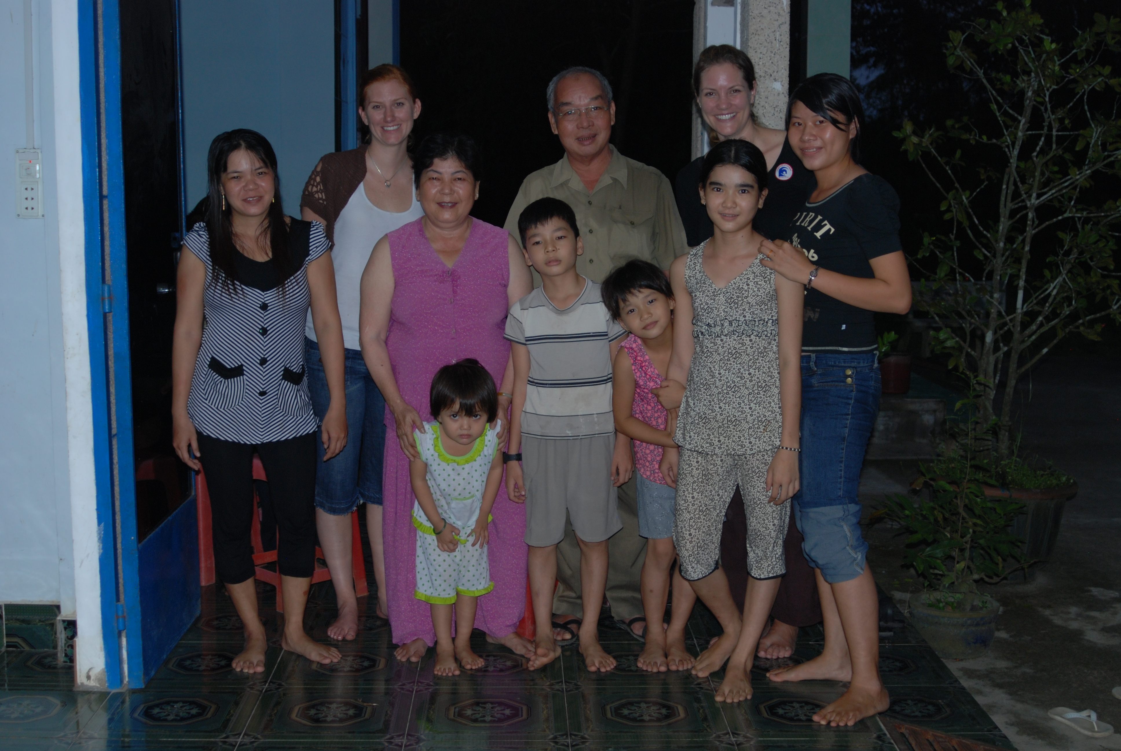 With Mr Nam and his family