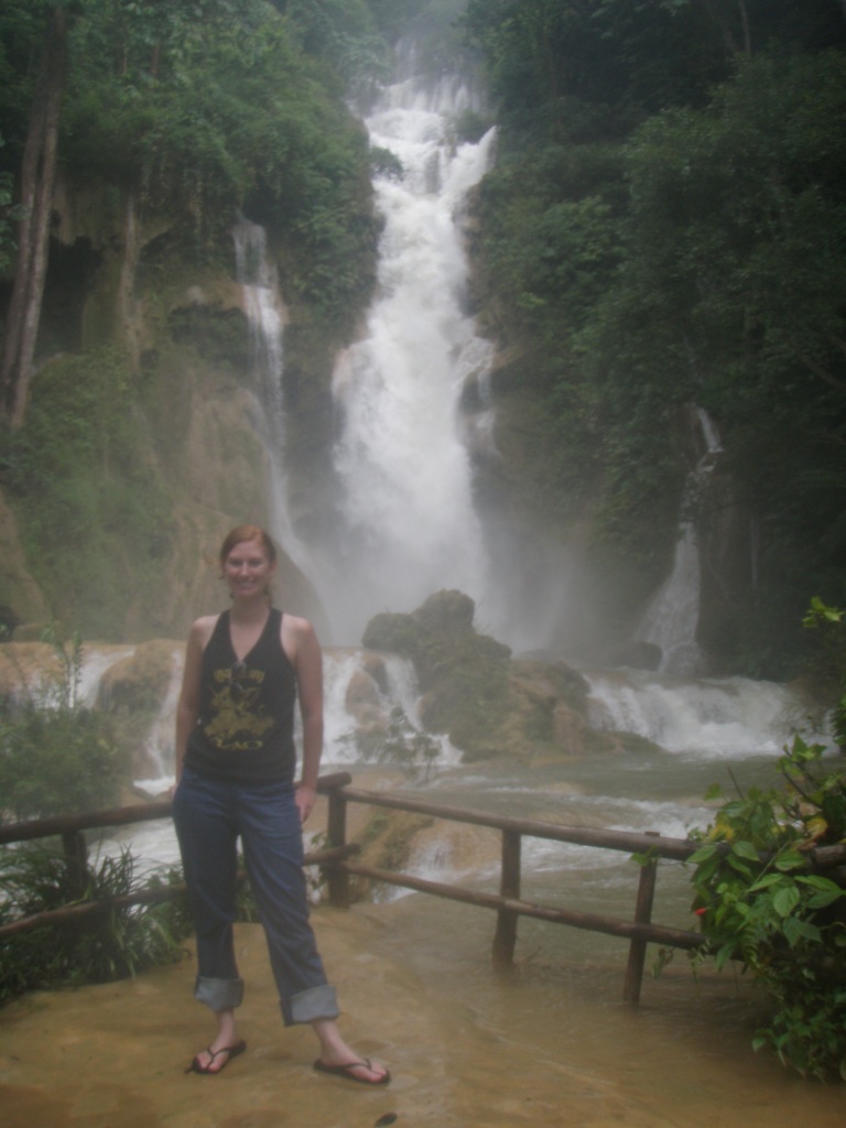 At the Kuang Si Waterfalls in Luang Prabang
