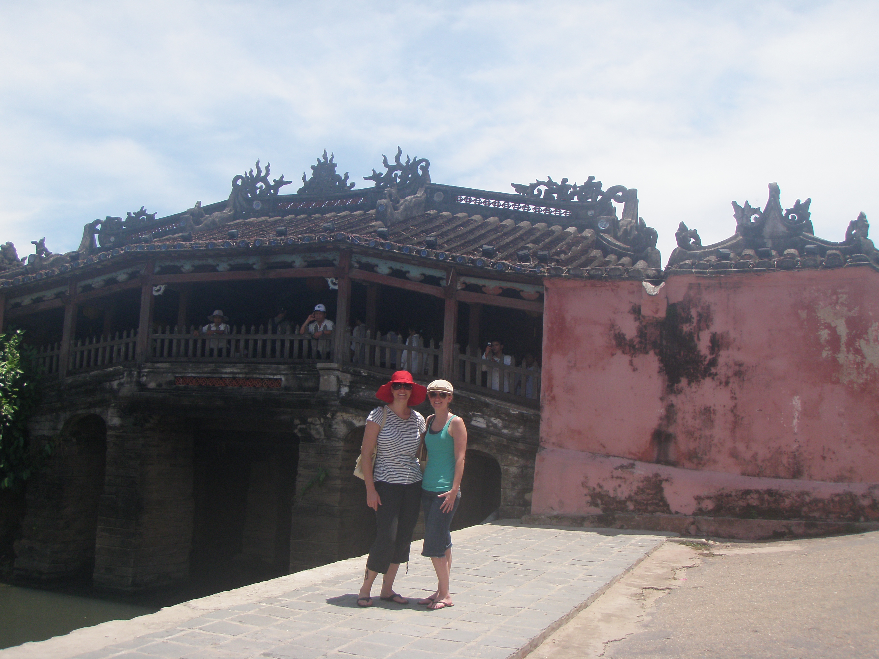 At the Friendship Bridge in Hoi An