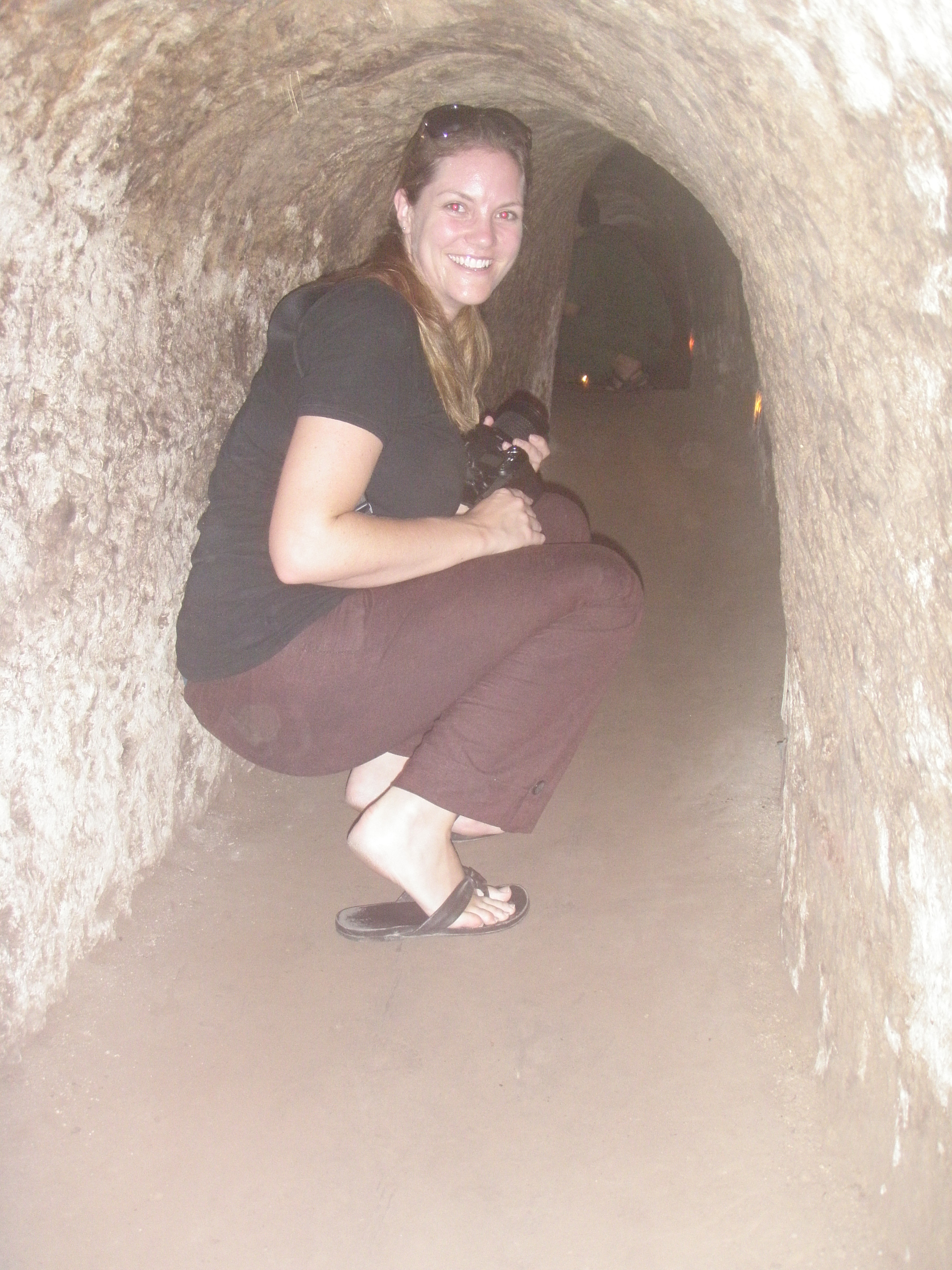 In the Cu Chi Tunnels in Saigon