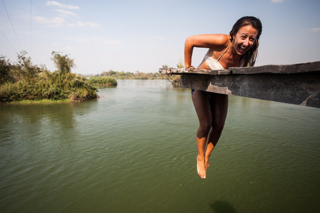 Normally I am much to shy for photographs, but this photographer wore me down over lunch on Don Det in Laos so I let him snap my attempt to hang off the plank. 