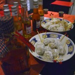 A dessert of rice balls filled with palm sugar accompany the Sombai tasting.