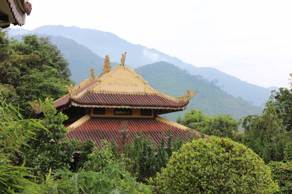 One of the gilded rooftops of the Pagoda