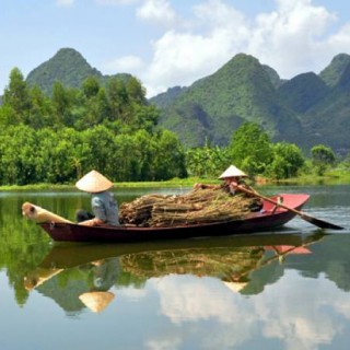 Boat on the Mekong River