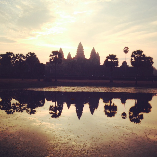 Angkor Wat at sunrise.