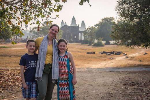 Family tour at Angkor Wat