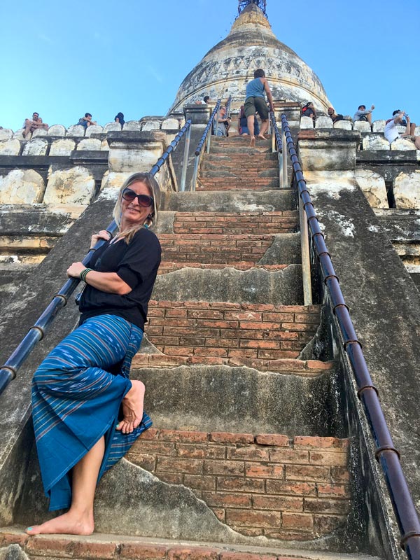 Exploring temples can be a workout