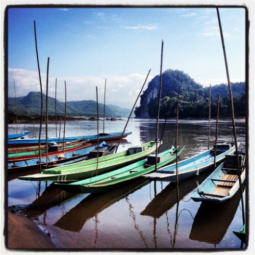 Boats on the Mekong River